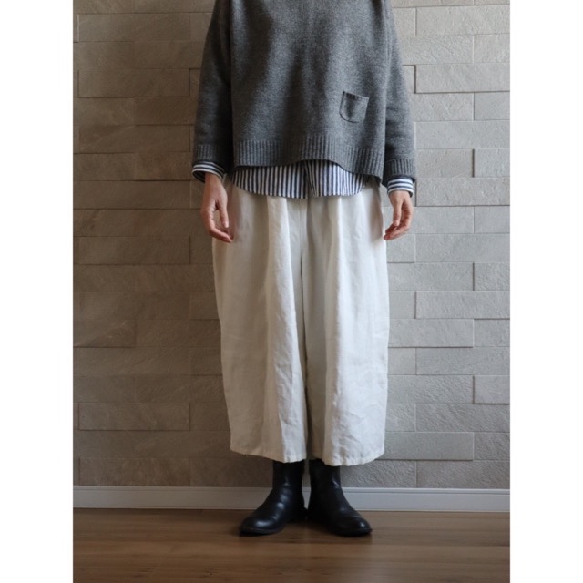 超高密度リネンマルーンパンツ | kurasimu |服と暮らしのこと